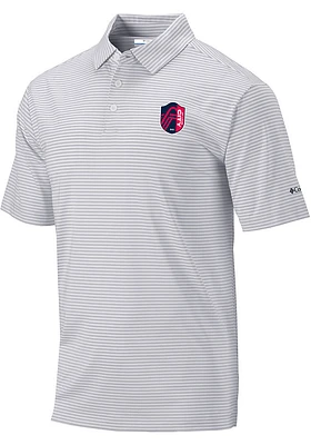 Columbia St Louis City SC Mens Grey Club Invite Short Sleeve Polo