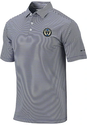 Columbia Philadelphia Union Mens Navy Blue Club Invite Short Sleeve Polo