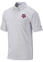 Columbia Texas A&M Aggies Mens Grey Club Invite Short Sleeve Polo