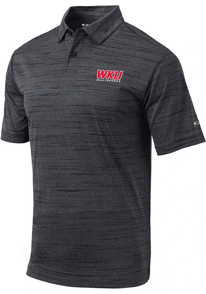 Columbia Western Kentucky Hilltoppers Mens Black Set Short Sleeve Polo