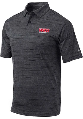 Columbia Western Kentucky Hilltoppers Mens Black Set Short Sleeve Polo