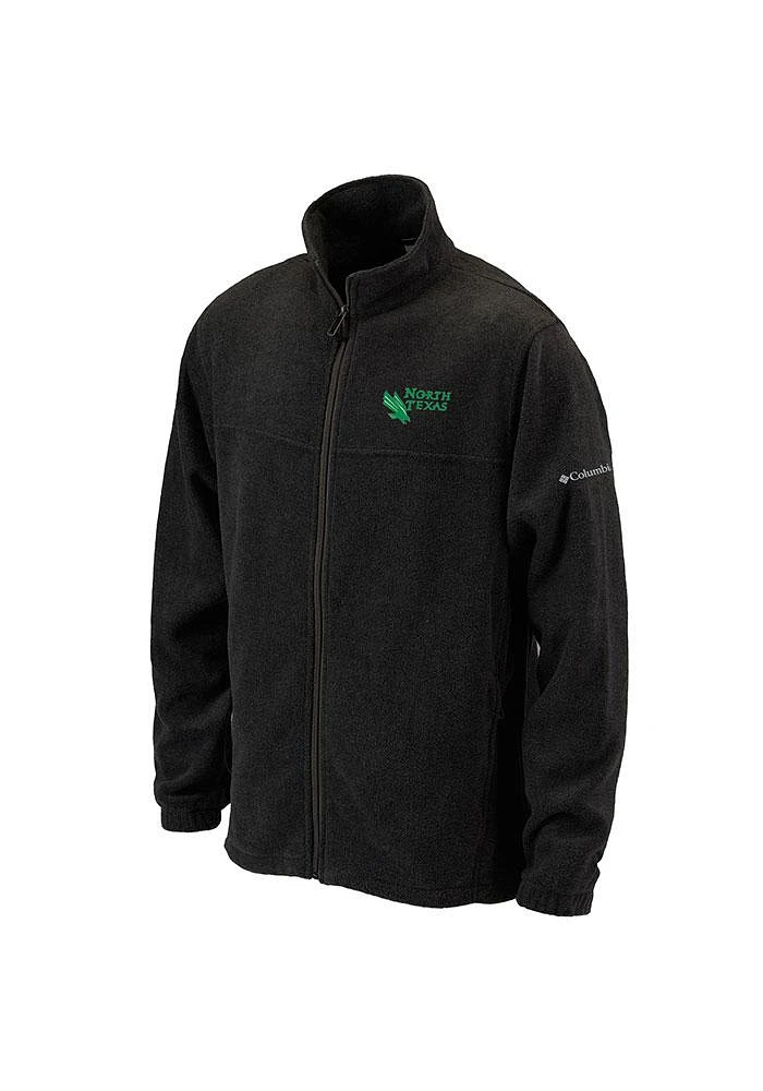 Columbia North Texas Mean Green Mens Black Flanker II Medium Weight Jacket