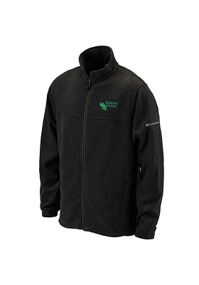 Columbia North Texas Mean Green Mens Black Flanker II Medium Weight Jacket