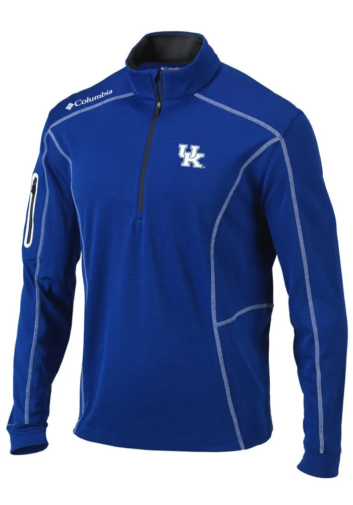 Columbia Kentucky Wildcats Mens Blue Shotgun Long Sleeve 1/4 Zip Pullover