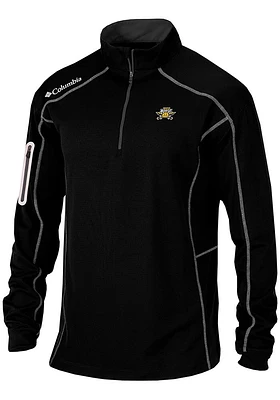 Columbia Northern Kentucky Norse Mens Black Shotgun Long Sleeve Qtr Zip Pullover