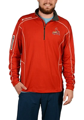 Columbia St Louis Cardinals Mens Shotgun Long Sleeve Qtr Zip Pullover