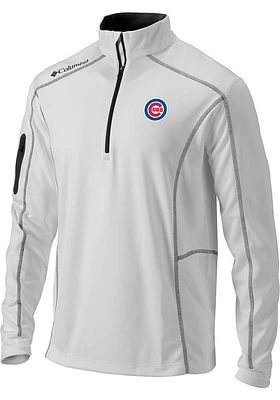 Columbia Chicago Cubs Mens Shotgun Long Sleeve Qtr Zip Pullover