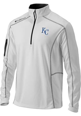 Columbia Kansas City Royals Mens Shotgun Long Sleeve Qtr Zip Pullover