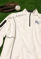 Columbia Kansas City Royals Mens Shotgun Long Sleeve Qtr Zip Pullover