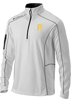 Columbia Pittsburgh Pirates Mens Shotgun Long Sleeve Qtr Zip Pullover