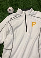 Columbia Pittsburgh Pirates Mens Shotgun Long Sleeve Qtr Zip Pullover