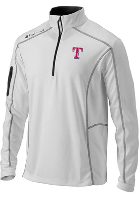 Columbia Texas Rangers Mens White Shotgun Long Sleeve Qtr Zip Pullover