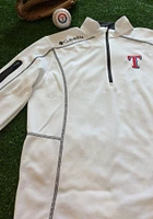 Columbia Texas Rangers Mens White Shotgun Long Sleeve Qtr Zip Pullover