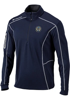 Columbia Philadelphia Union Mens Navy Blue Shotgun Long Sleeve Qtr Zip Pullover