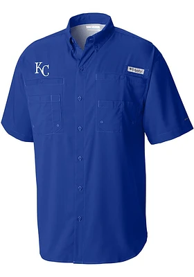 Columbia Kansas City Royals Mens TAMIAMI Short Sleeve Dress Shirt