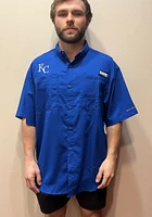 Columbia Kansas City Royals Mens TAMIAMI Short Sleeve Dress Shirt