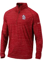 Columbia St Louis Cardinals Mens Red Approach Long Sleeve Qtr Zip Pullover