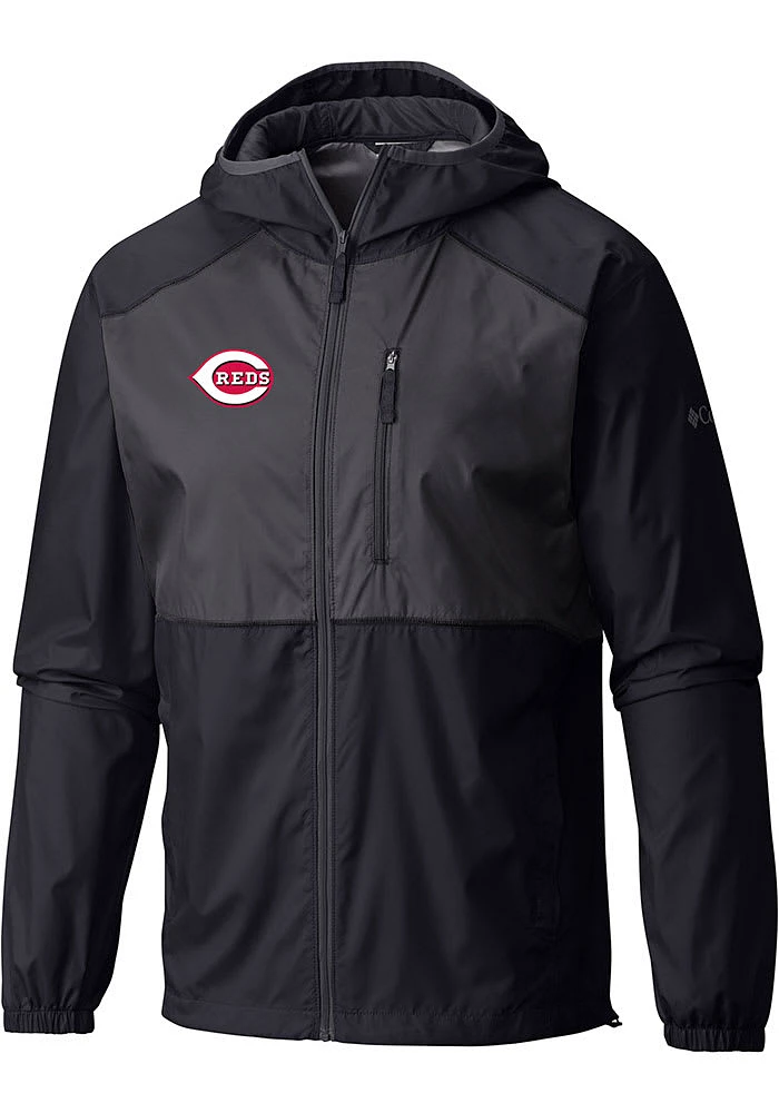 Columbia Cincinnati Reds Mens Black Flash Forward Light Weight Jacket