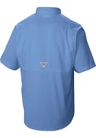 Columbia St Louis Cardinals Mens Light Blue Tamiami Short Sleeve Dress Shirt