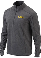 Columbia LSU Tigers Mens Grey Shotgun Long Sleeve Qtr Zip Pullover