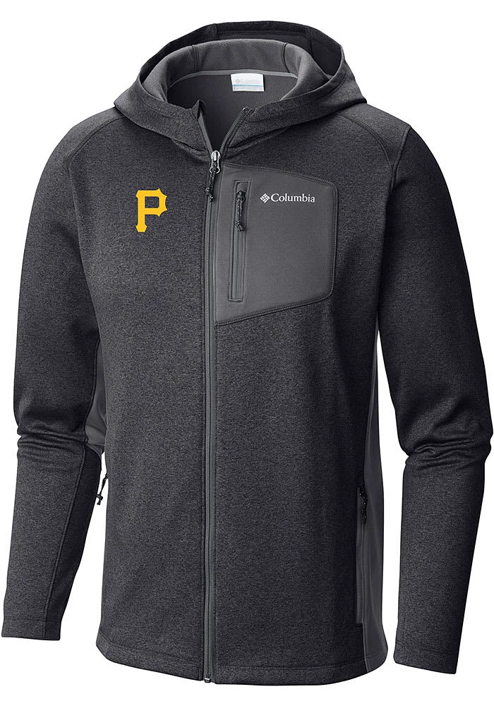 Columbia Pittsburgh Pirates Mens Black Jackson Creek Long Sleeve Zip