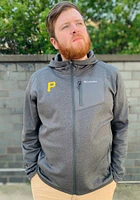 Columbia Pittsburgh Pirates Mens Black Jackson Creek Long Sleeve Zip