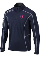 Columbia St Louis City SC Mens Navy Blue Shotgun Long Sleeve Qtr Zip Pullover