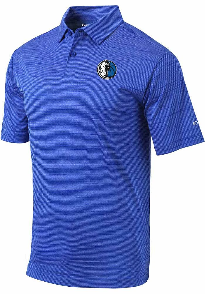 Columbia Dallas Mavericks Mens Blue Set Short Sleeve Polo