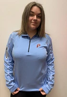 Columbia Philadelphia Phillies Mens Light Blue Omni-Wick Shotgun Long Sleeve Qtr Zip Pullover