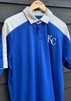 Columbia Kansas City Royals Mens Blue Bracket Short Sleeve Polo