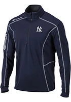 Columbia New York Yankees Mens Navy Blue Omni-Wick Shotgun Long Sleeve Qtr Zip Pullover
