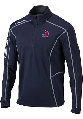 Columbia St Louis Cardinals Mens Navy Blue Omni-Wick Shotgun Long Sleeve Qtr Zip Pullover