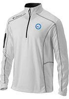 Columbia Philadelphia 76ers Mens White Shotgun Long Sleeve Qtr Zip Pullover