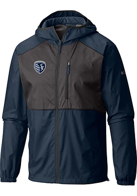 Columbia Sporting Kansas City Mens Navy Blue Flash Forward Light Weight Jacket