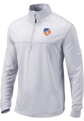 Columbia FC Cincinnati Mens Grey Soar Long Sleeve 1/4 Zip Pullover