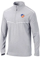 Columbia FC Cincinnati Mens Grey Scorecard Long Sleeve Qtr Zip Pullover