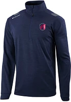 Columbia St Louis City SC Mens Navy Blue OAKLAND DOWNS Long Sleeve Qtr Zip Pullover