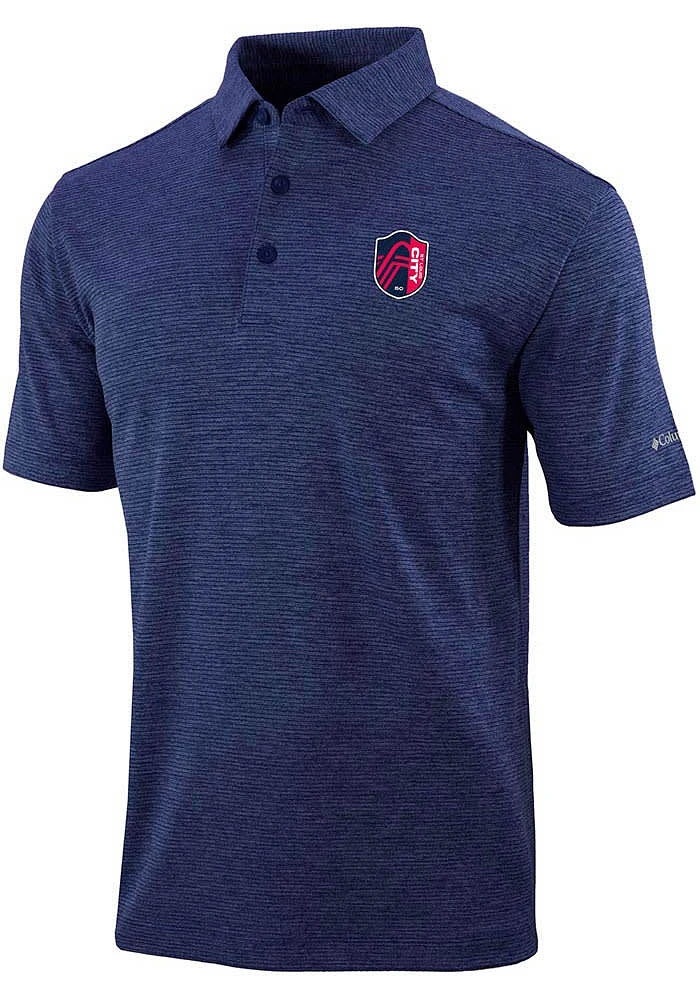 Columbia St Louis City SC Mens Navy Blue SET II Short Sleeve Polo