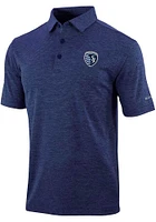 Columbia Sporting Kansas City Mens Navy Blue SET II Short Sleeve Polo