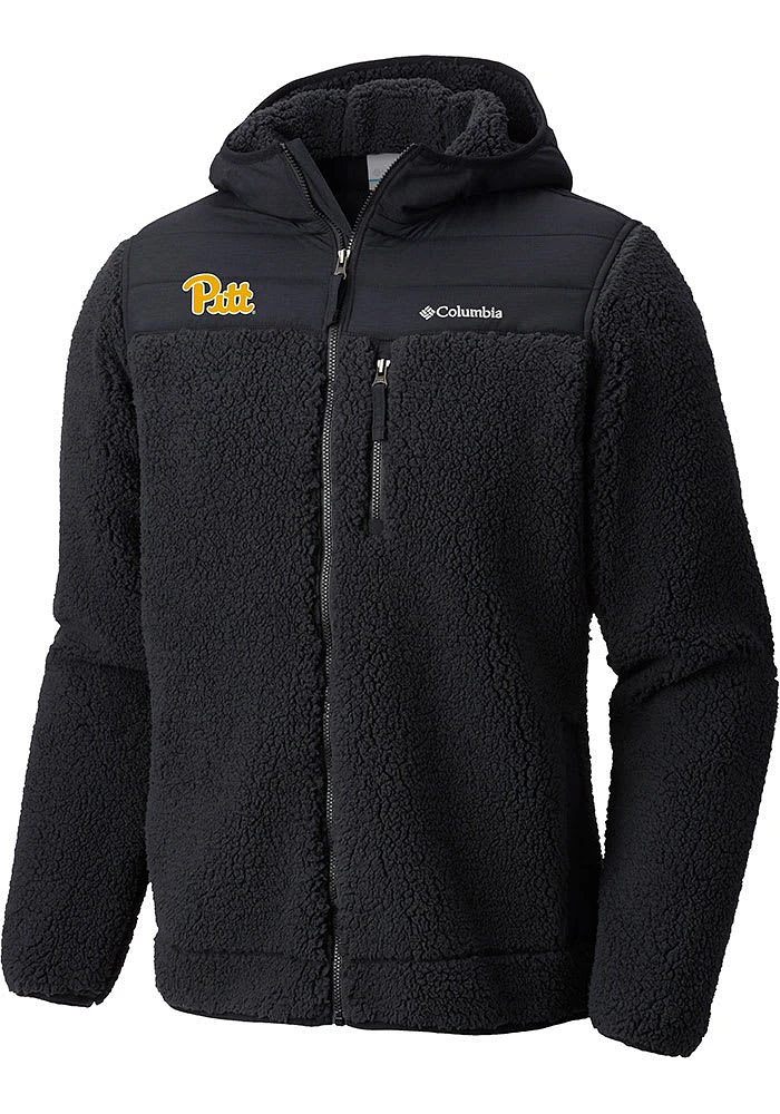 Mens Pitt Panthers Columbia Moutainside Heavyweight Jacket - Black