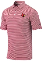 Columbia Louisville Cardinals Mens Club Invite Short Sleeve Polo
