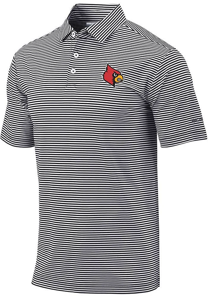 Columbia Louisville Cardinals Mens Club Invite Short Sleeve Polo