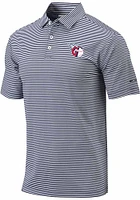 Columbia Cleveland Guardians Mens Navy Blue Club Invite Design Short Sleeve Polo