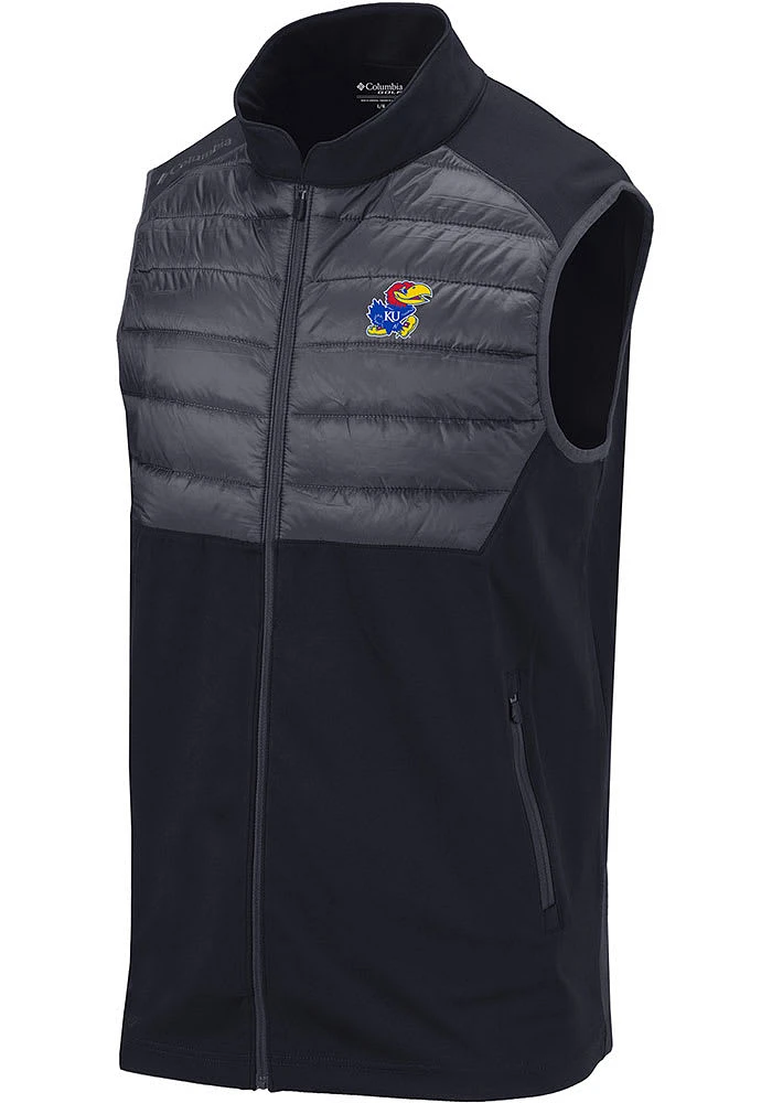 Columbia Kansas Jayhawks Mens Black the Element Sleeveless Jacket