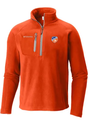 Columbia FC Cincinnati Mens Orange Fast Trek Long Sleeve Qtr Zip Pullover