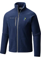 Columbia Kansas Jayhawks Mens Navy Blue Fast Trek II Medium Weight Jacket