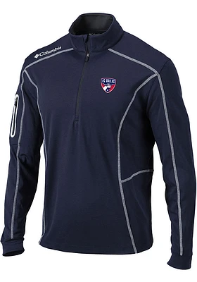 Columbia FC Dallas Mens Navy Blue Shotgun Long Sleeve Qtr Zip Pullover