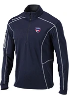Columbia FC Dallas Mens Navy Blue Shotgun Long Sleeve Qtr Zip Pullover