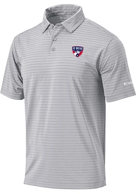 Columbia FC Dallas Mens Grey Smooth Role Short Sleeve Polo