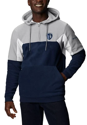Columbia Sporting Kansas City Mens Navy Blue Lodge Hood